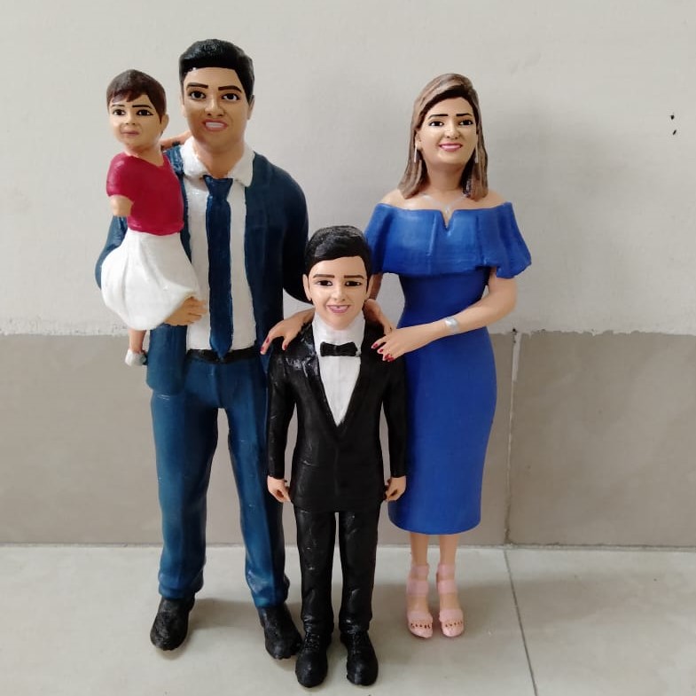 3d miniature family