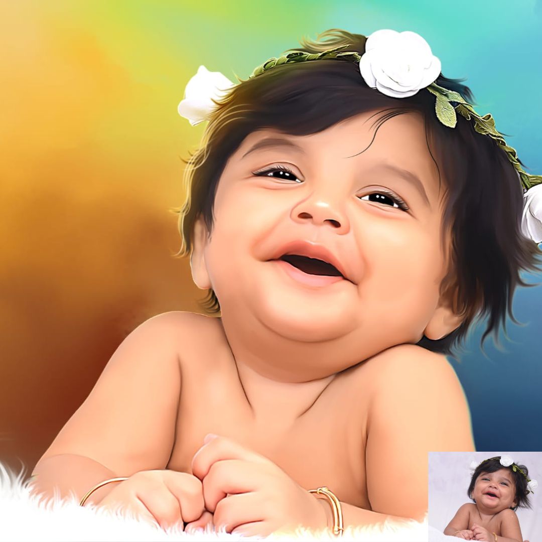 Digital Oil Painting For Child
